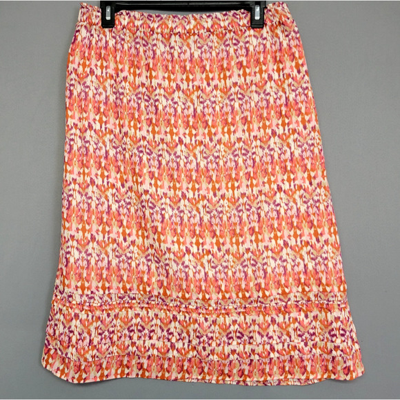 Eddie Baurer A-line Boho Skirt Womens S Tiered 100% Cotton Retro Hippie Gypsy - Picture 8 of 9